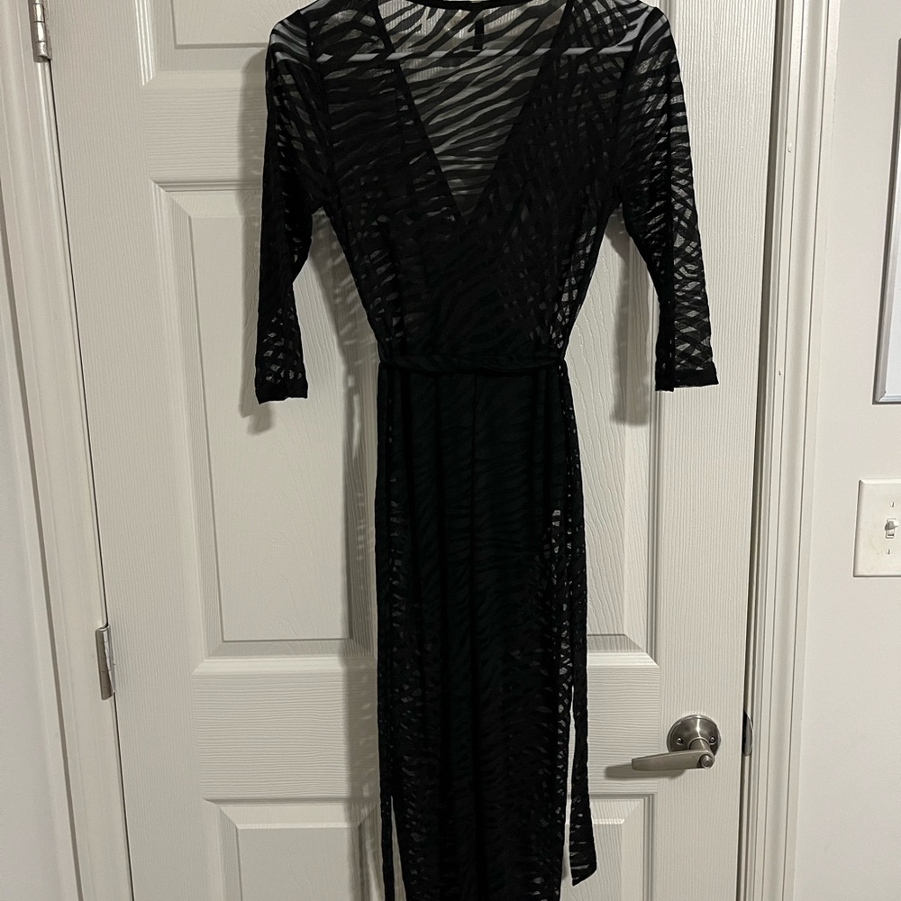 Elegant Black Sheer Dress